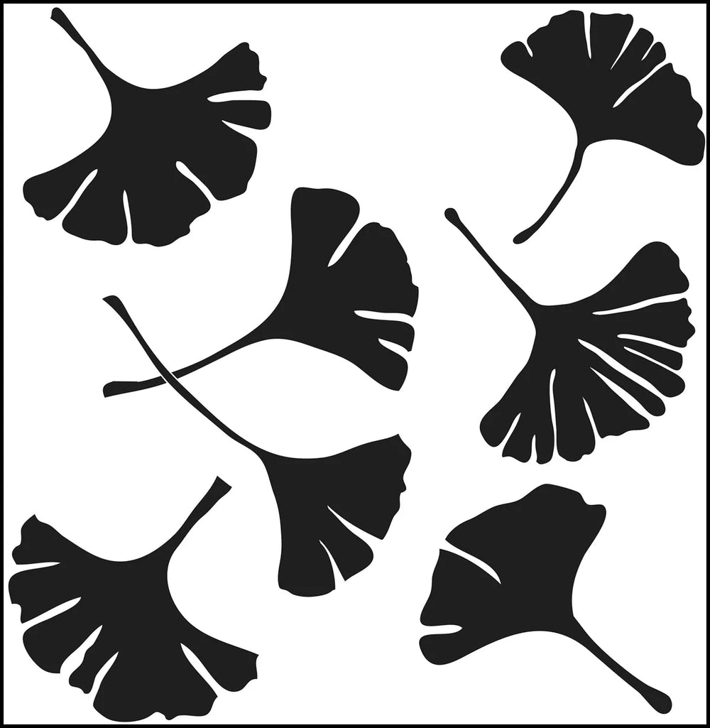 The Crafters Workshop Pochoir 6x6 Feuilles de Ginkgo