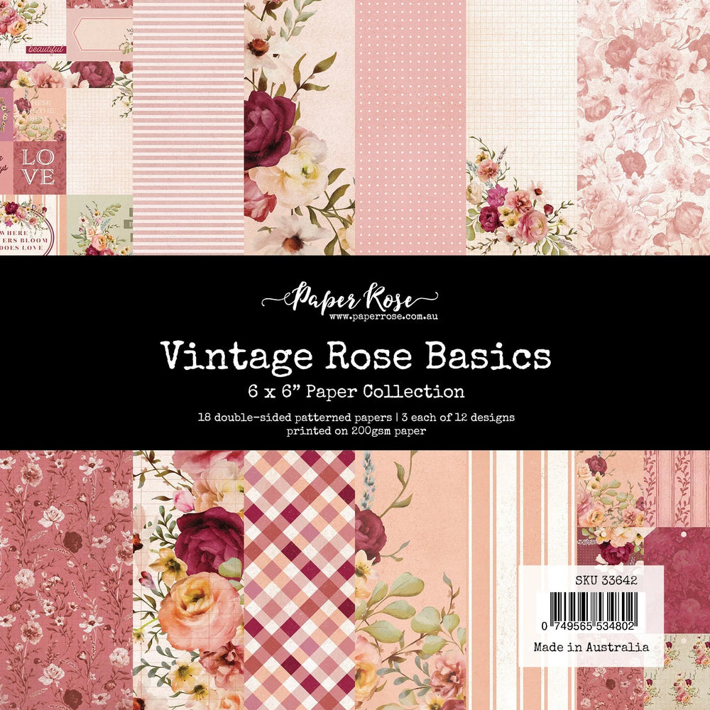 Collection de papier Vintage Rose Basics 6x6 33642