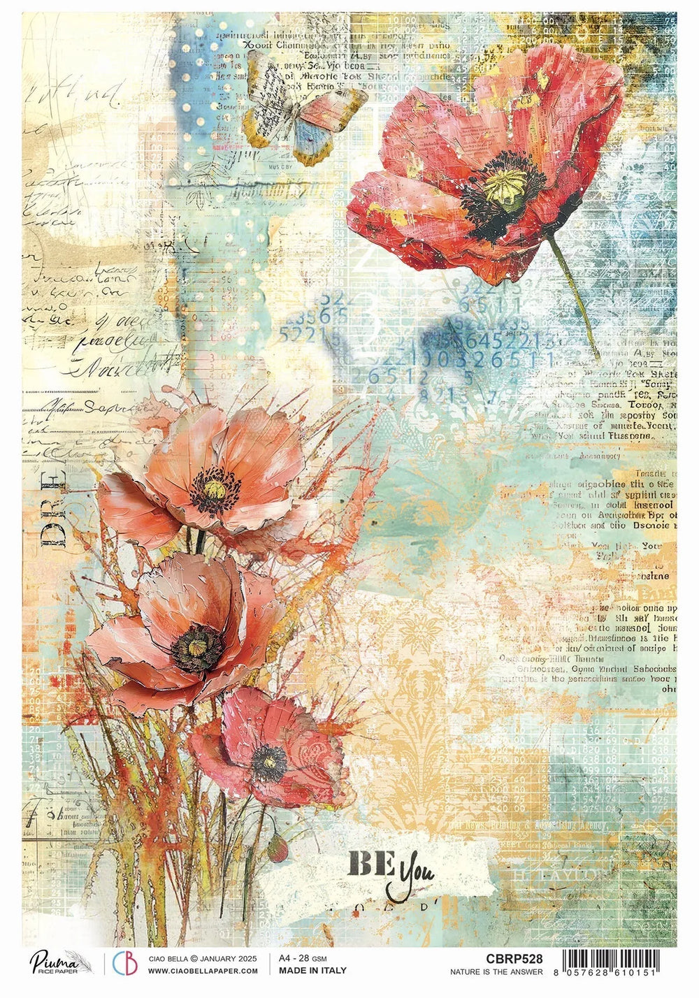 Papier de riz A4 Nature est la réponse - 5 feuilles
