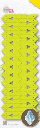 Nellie's Rosette Folding Die - Dimensional Oval Ball