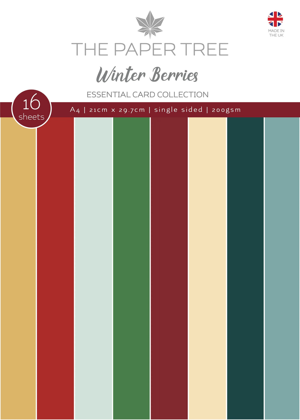 The Paper Tree Winter Berries Carte couleur essentielle A4