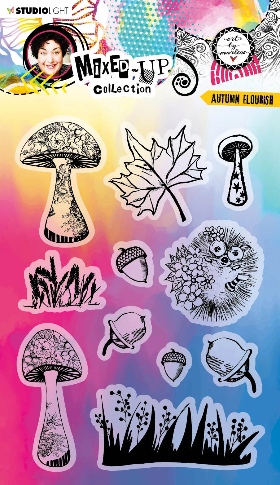 ABM Tampon Transparent Collection "Autumn Flourish Mixed-Up" 148x210x3mm 11 Pcs no.286