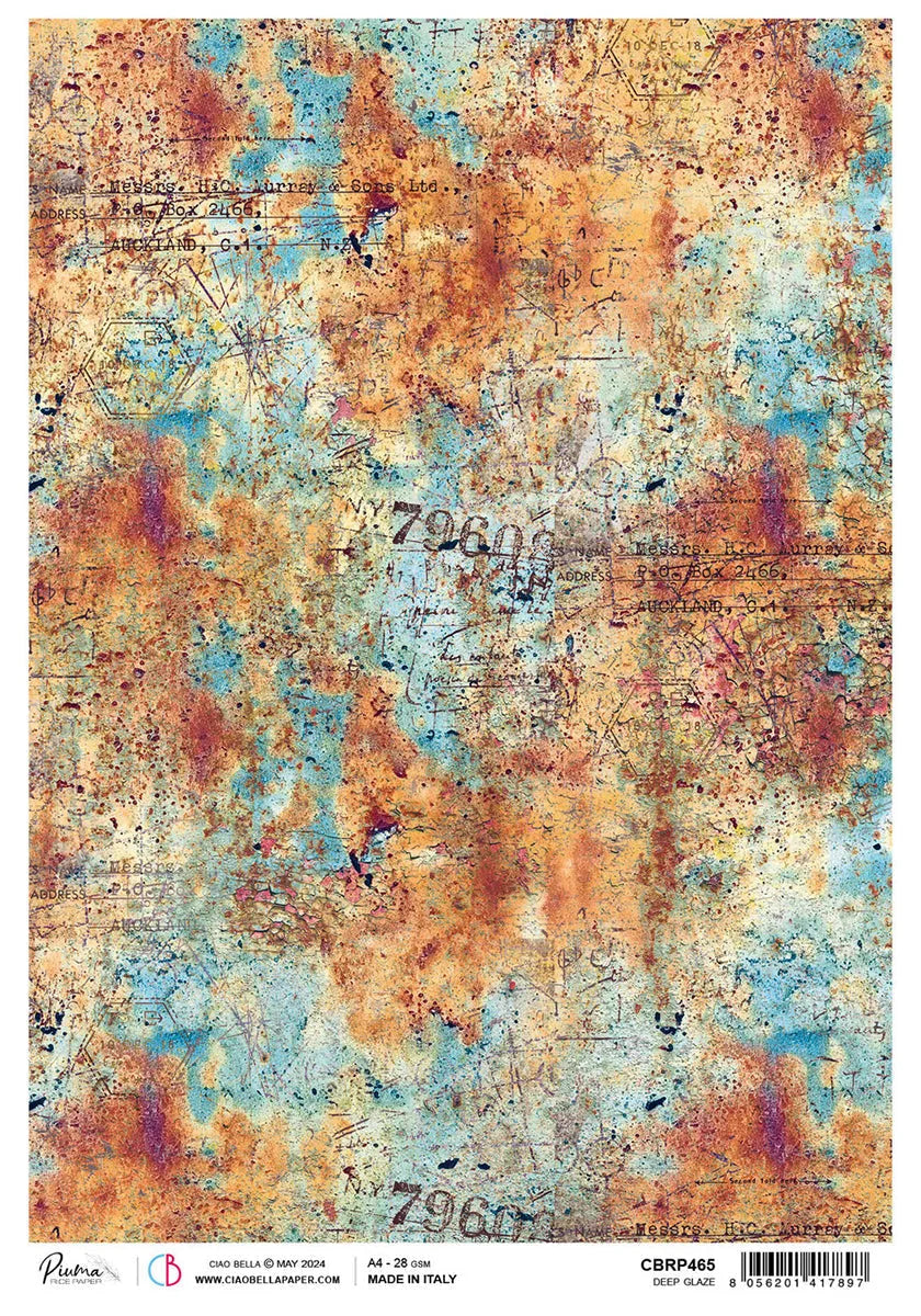 Papier de riz A4 Deep Glaze - 5 feuilles