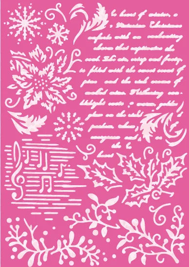 Timeless Christmas Script & Foliage Stencil