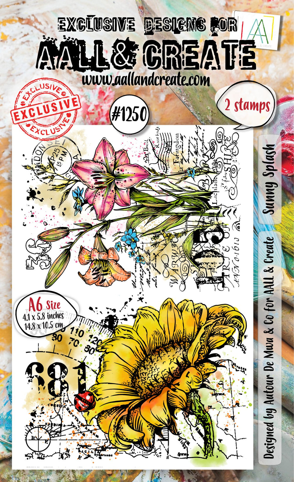 AALL and Create - A6 Stamp Set - Sunny Splash — Ecstasy Crafts