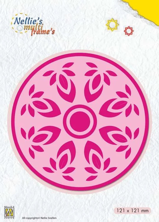 Nellie's Choice - Pochoirs Découpe Multi Cadre Fleur Kaléidoscope Cercle