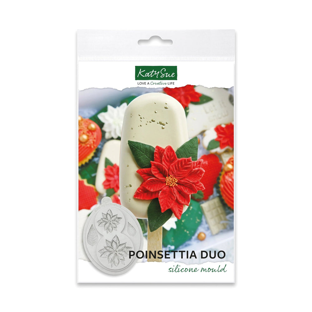 Poinsettia Duo Silicone Mould — Ecstasy Crafts