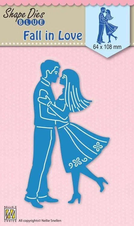 Nellie's Choice - Pochoir Découpe Bleu Tomber en Amour