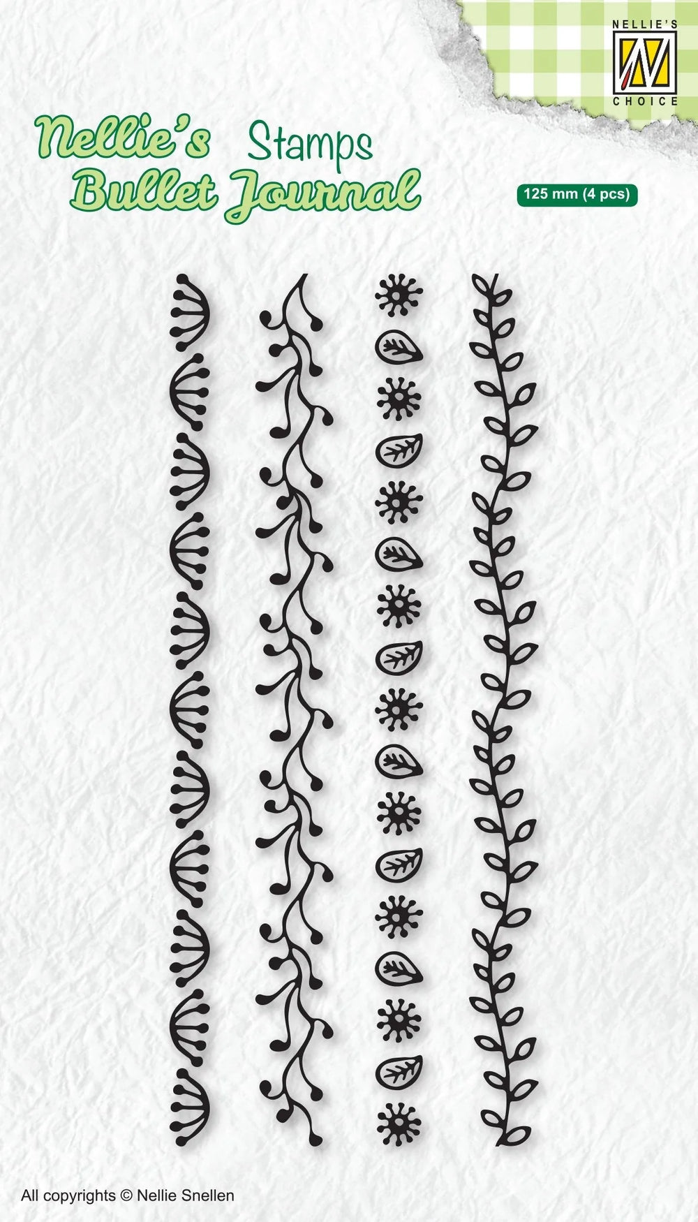Nellie's Choice Nellie's Tampons Clairs pour Bullet Journal - Bordures-2