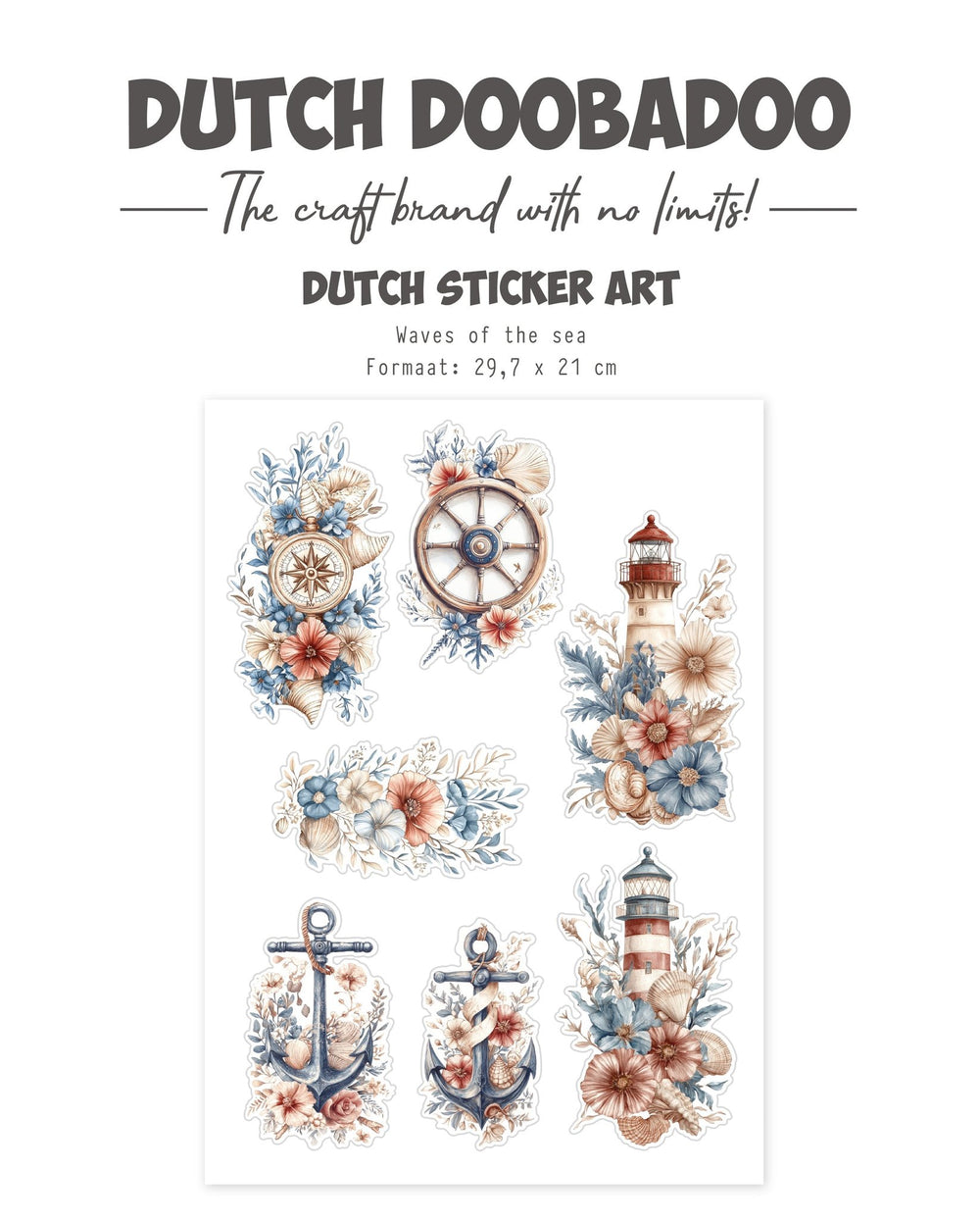 Dutch Doobadoo DDBD A4 Transparent Stickers Waves of.. — Ecstasy Crafts