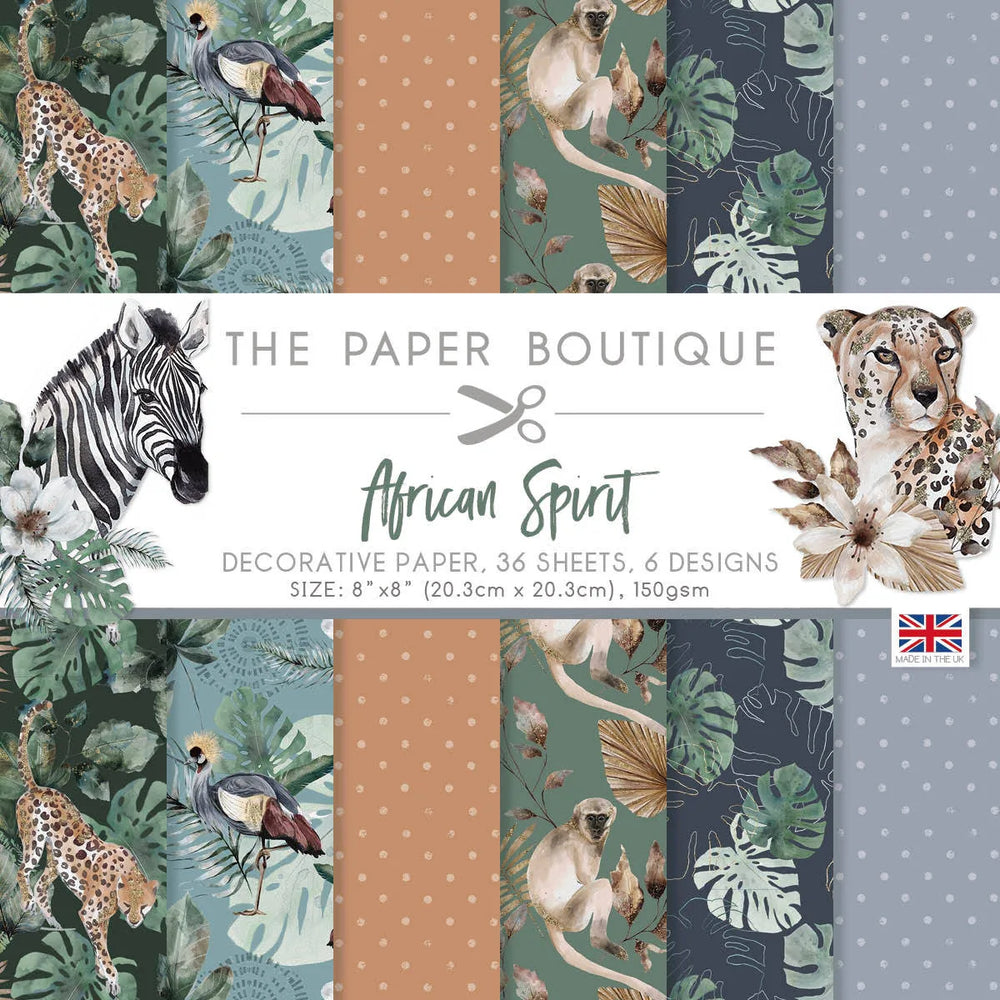 The Paper Boutique African Spirit Bloc de papier 20,3 cm x 20,3 cm