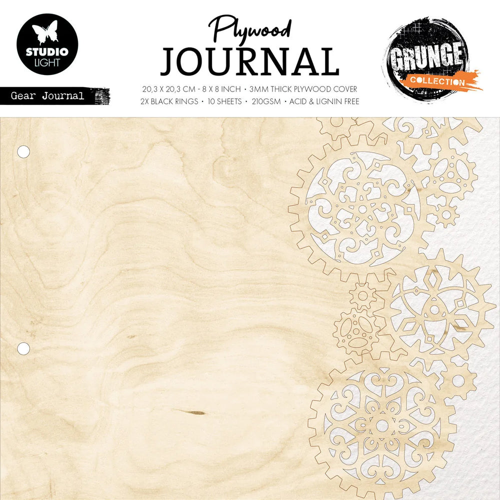SL Plywood Journal Gear Journal Grunge Collection 14 PC — Ecstasy Crafts