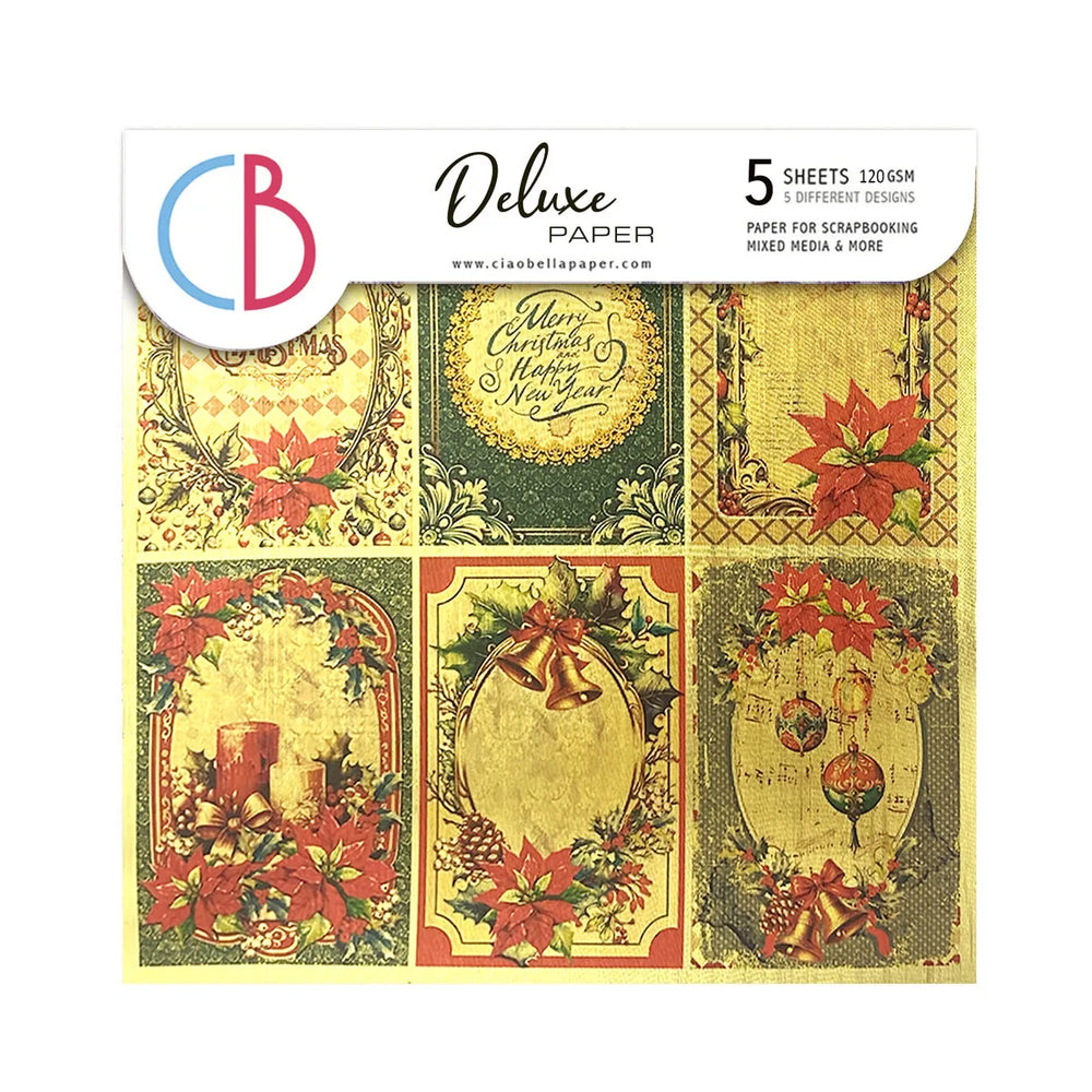 Deluxe The Nutcracker Paper Gold 6"x6" 5/Pkg