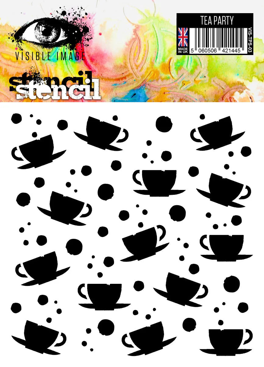 Pochoir « Tea Party » Visible Image - 6 x 6