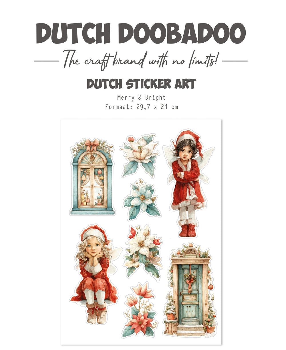 Dutch Doobadoo DDBD A4 Transparent Stickers Merry & Bright — Ecstasy Crafts