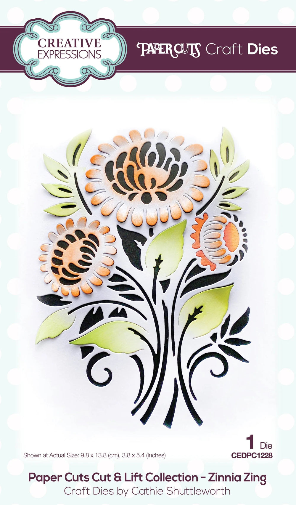 Creative Expressions Paper Cuts Die "Zinnia" - Coupe et Soulever