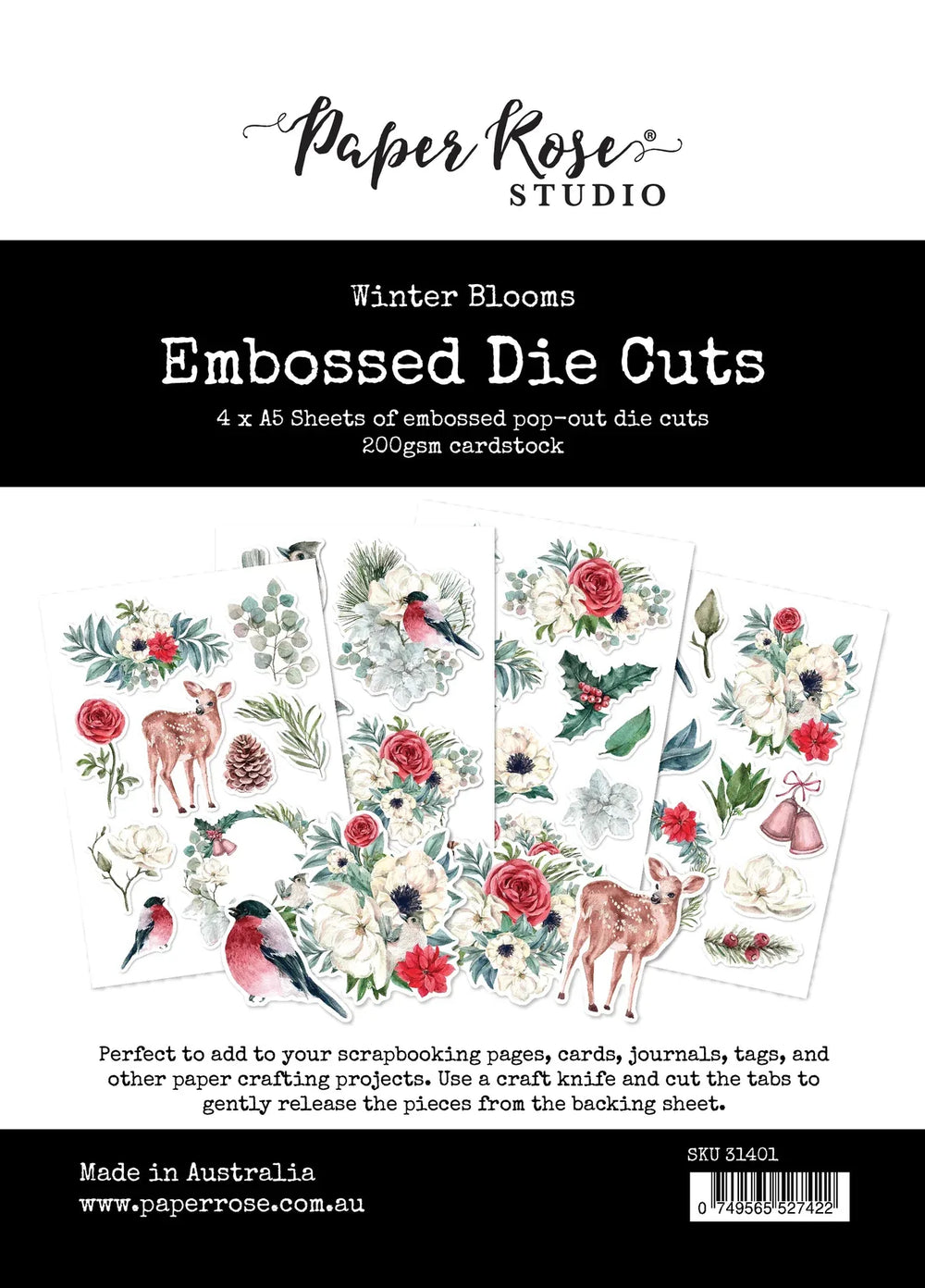 Winter Blooms Embossed Die Cuts 31401