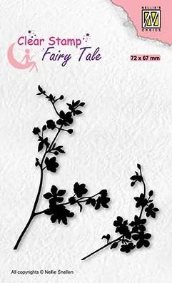 Nellie's Choice Tampon Clair Contes de Fées Branche Fleurie-2