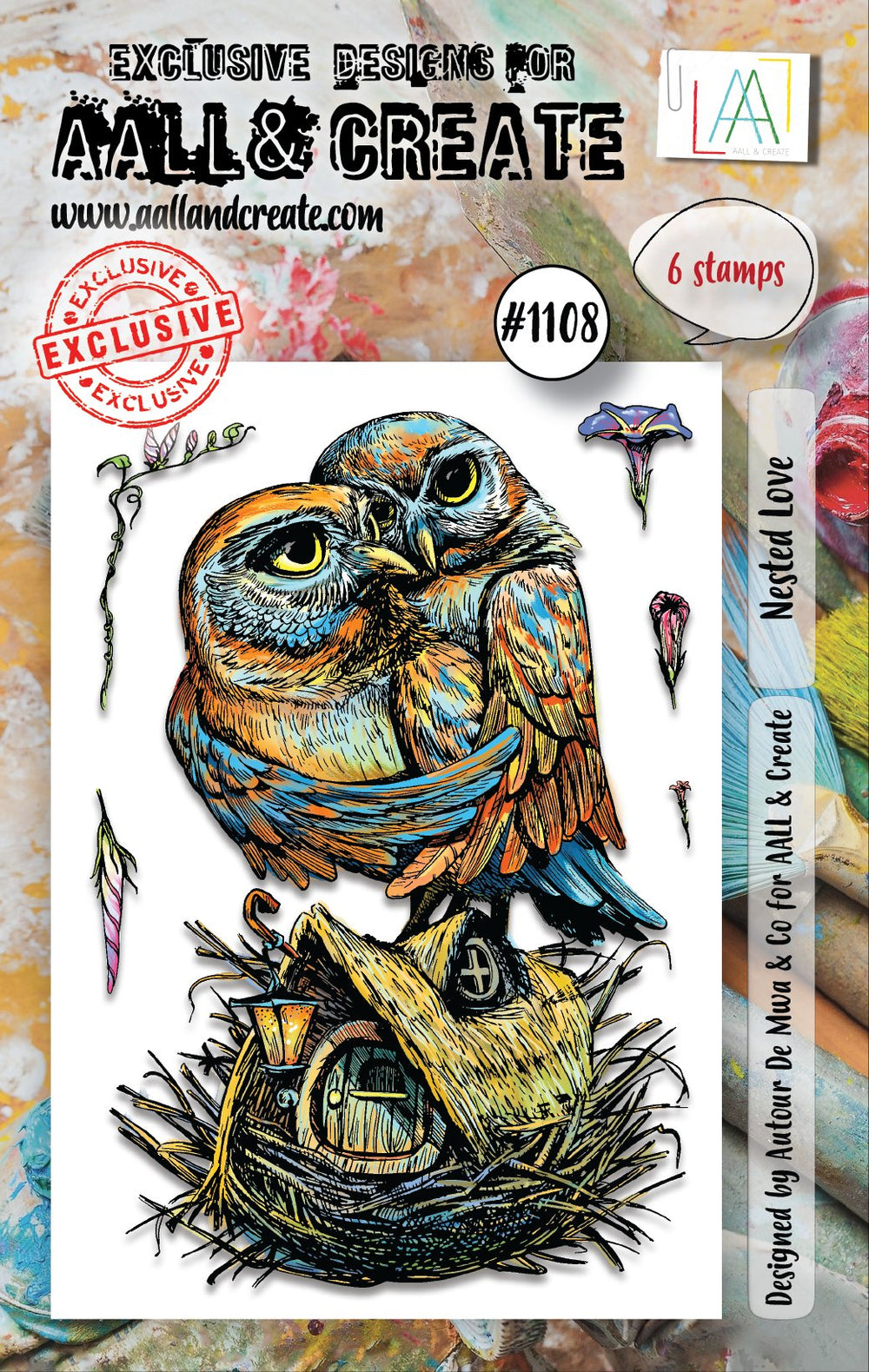 AALL and Create A7 Stamp Set - 1108 - Nested Love — Ecstasy Crafts