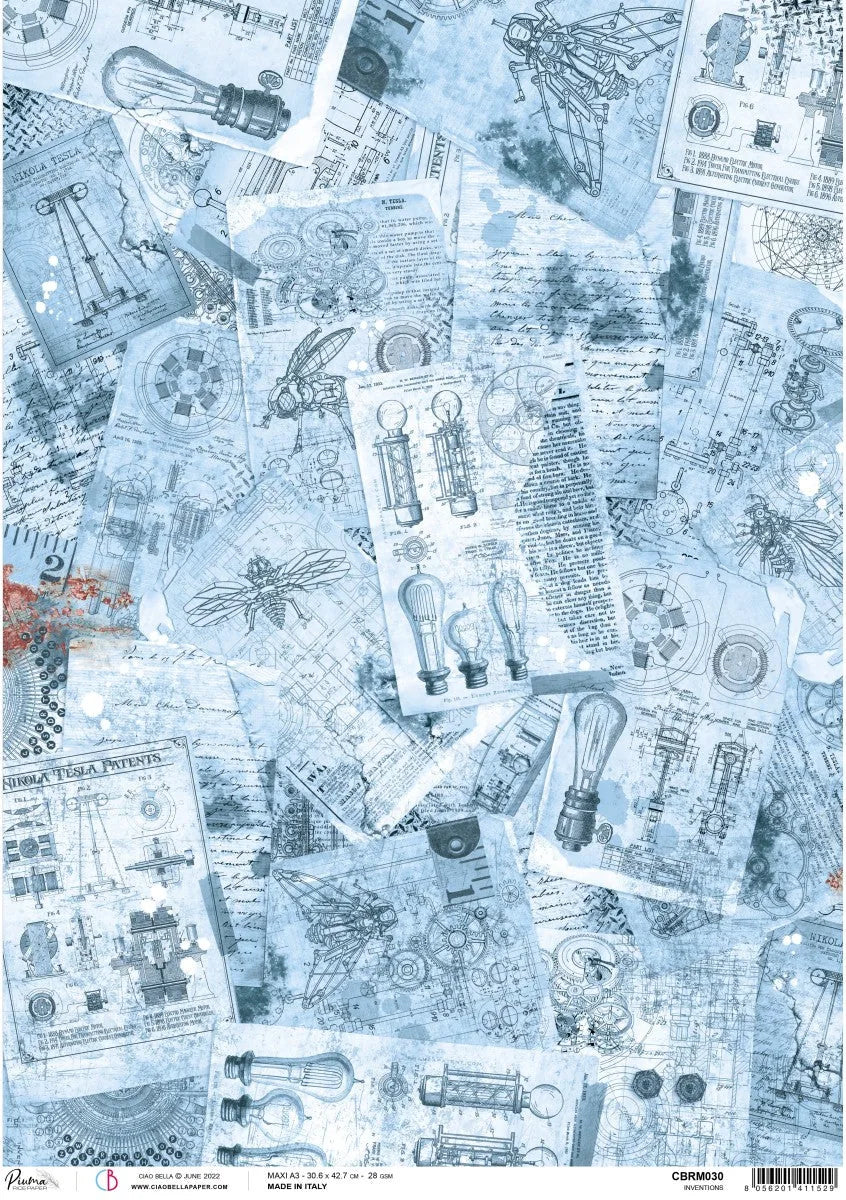 Papier de riz Ciao Bella A3 Piuma Inventions - 3 feuilles