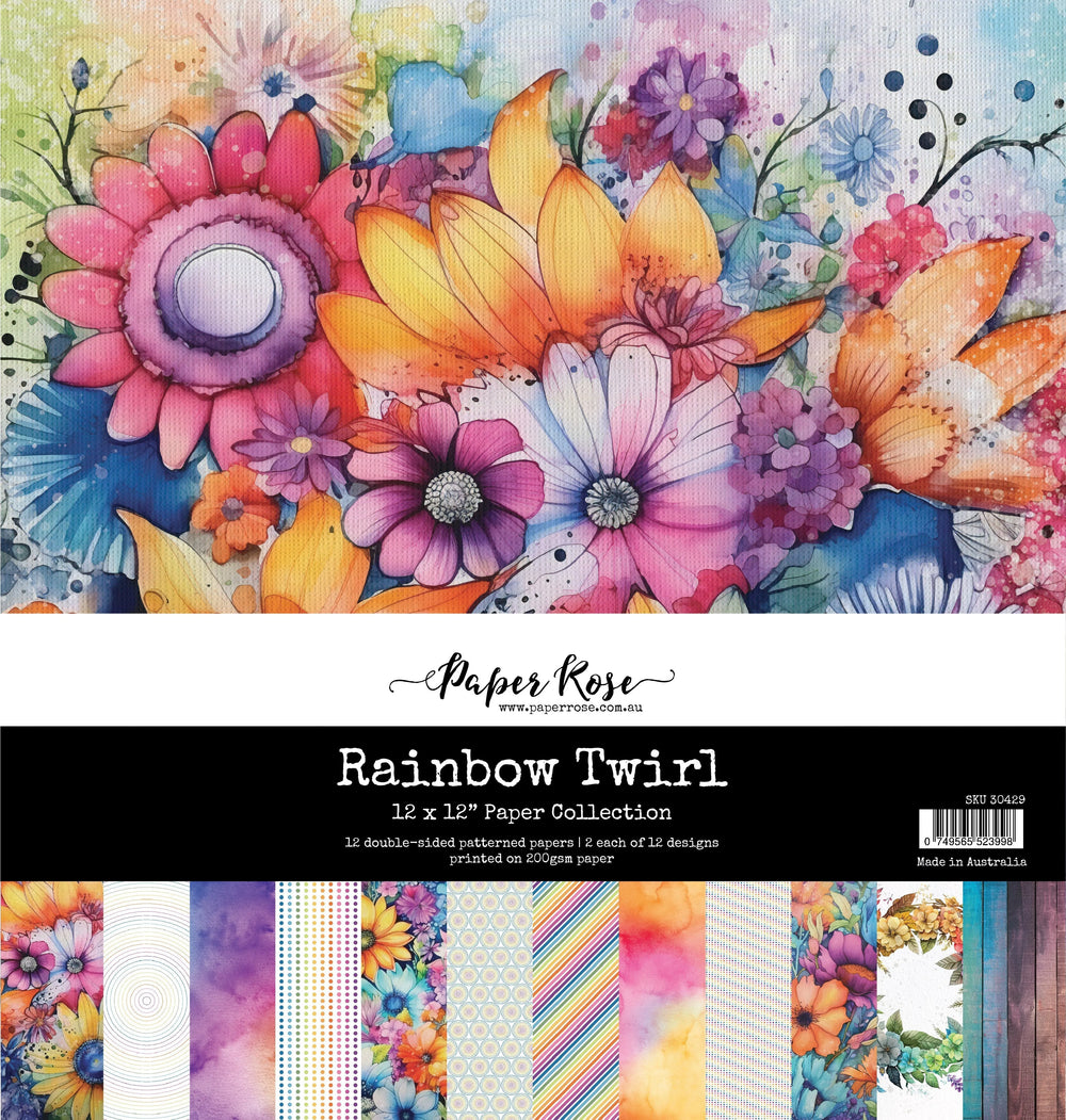 Rainbow Twirl 12x12 Paper Collection 30429