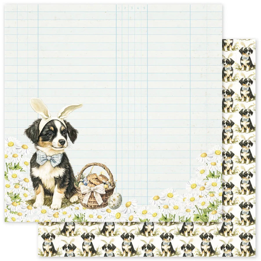 Papier Rustique Pâques D 12 x 12 (Paquet en vrac de 12) 34176