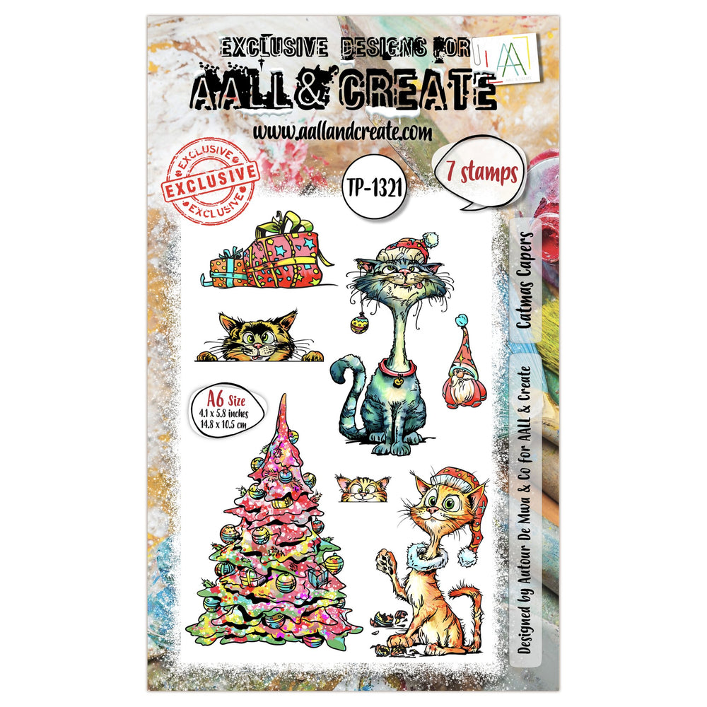 AALL and Create - A6 Stamp Set - Catmas Capers — Ecstasy Crafts