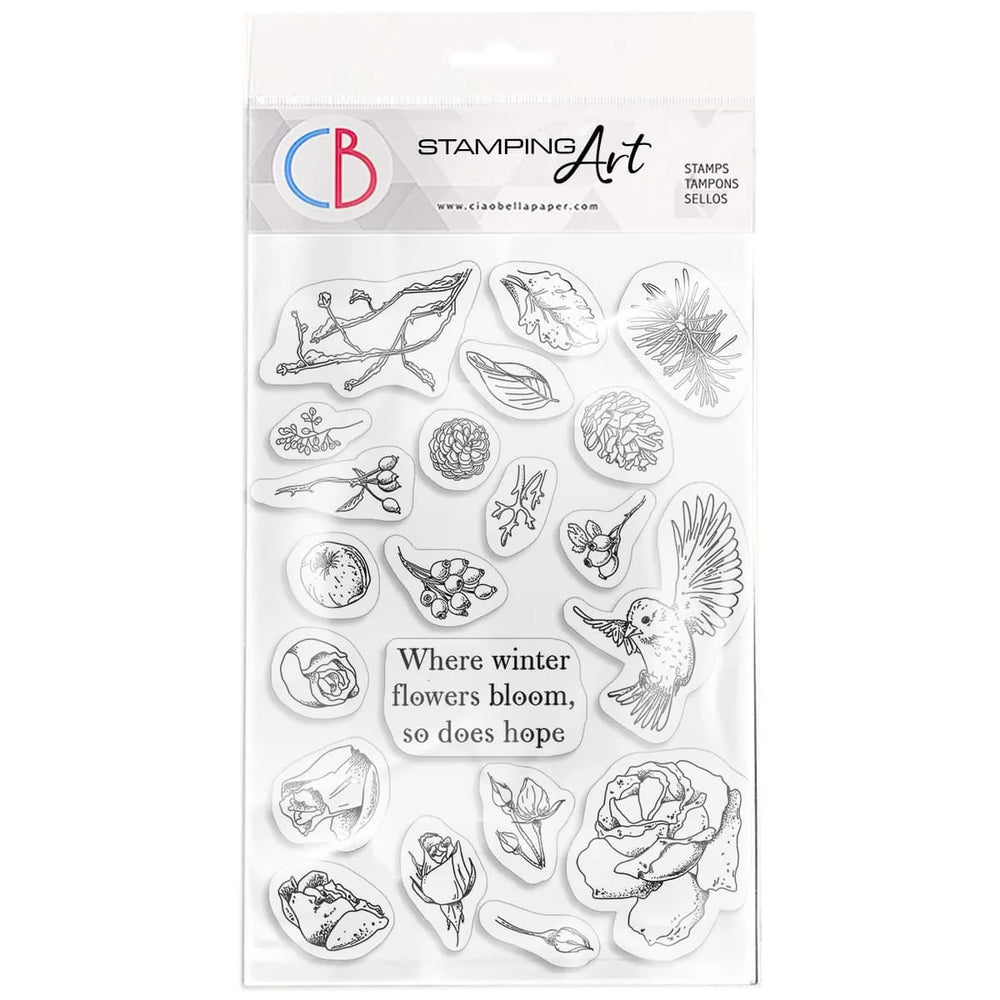 Ciao Bella Tampons Transparent 4"x6" Jardin Glacé