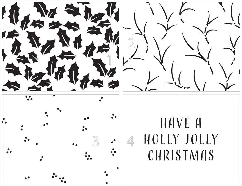 The Crafters Workshop A2 Layered Holly Background