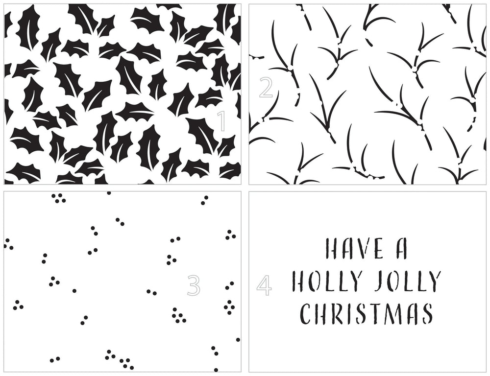 The Crafters Workshop A2 Layered Holly Background — Ecstasy Crafts