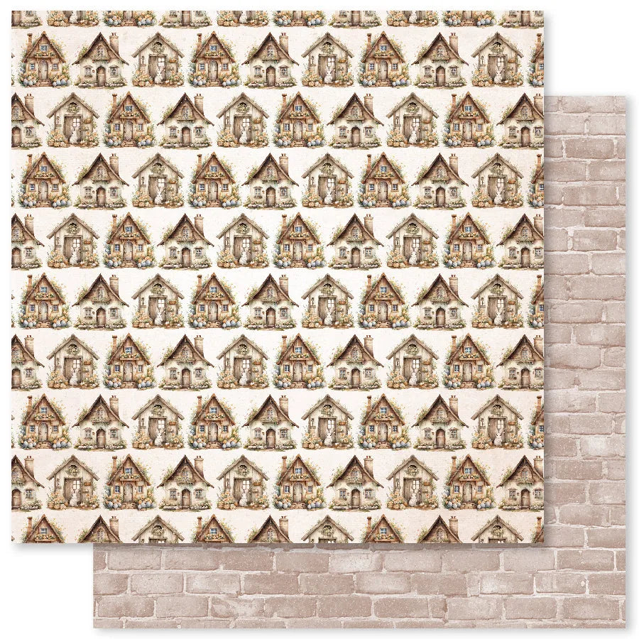 Papier Easter Village Basics D 12 x 12 (Paquet en vrac de 12) 34053
