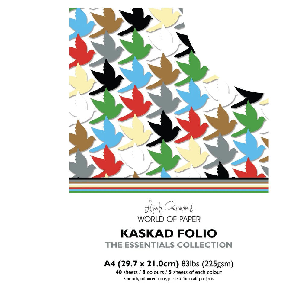 Kaskad Folio Essentials Collection A4 225gsm Coloured Core Cardstock 40 sheets — Ecstasy Crafts