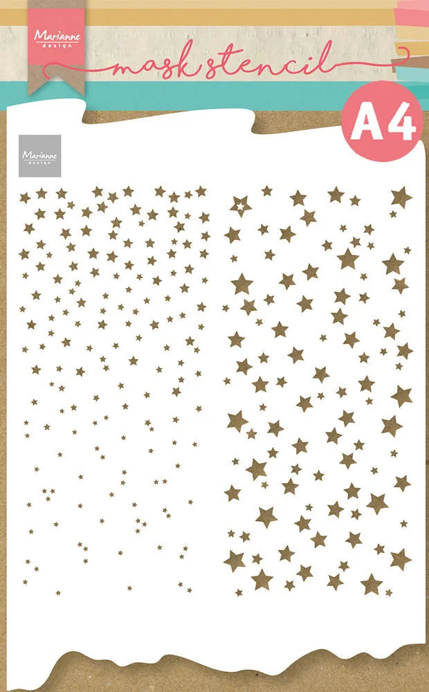 Pochoir Marianne Design - Format A4 - Nuit étoilée Slimline