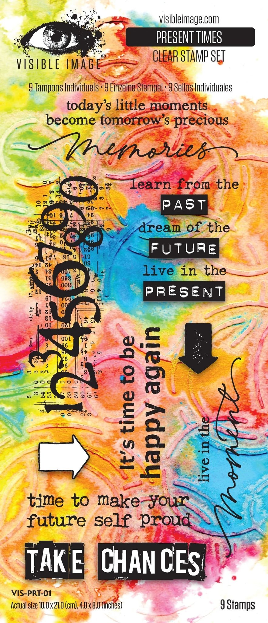 Visible Image Present Times 4in x 8in Stamp Set — Ecstasy Crafts