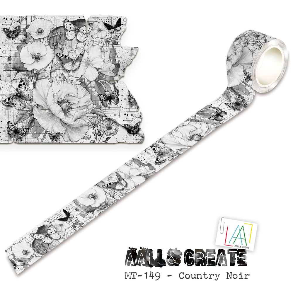 AALL and Create - Ruban Washi 25mm x 10m - Country Noir (Layer-It-Up)