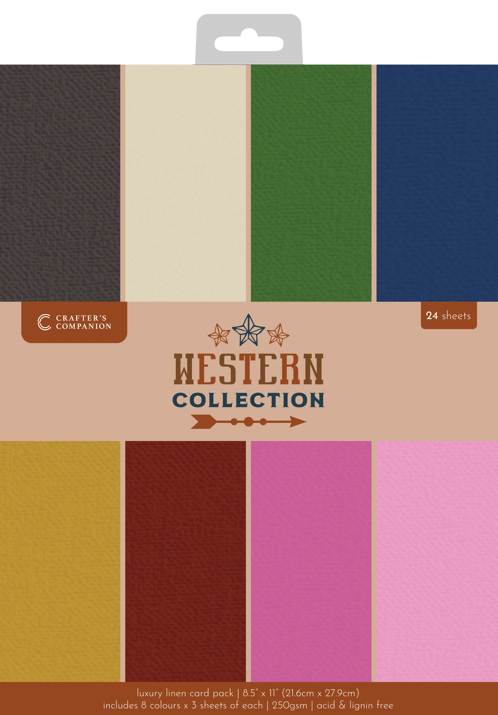 Western Collection Luxury Linen Card - 8.5”x11” — Ecstasy Crafts