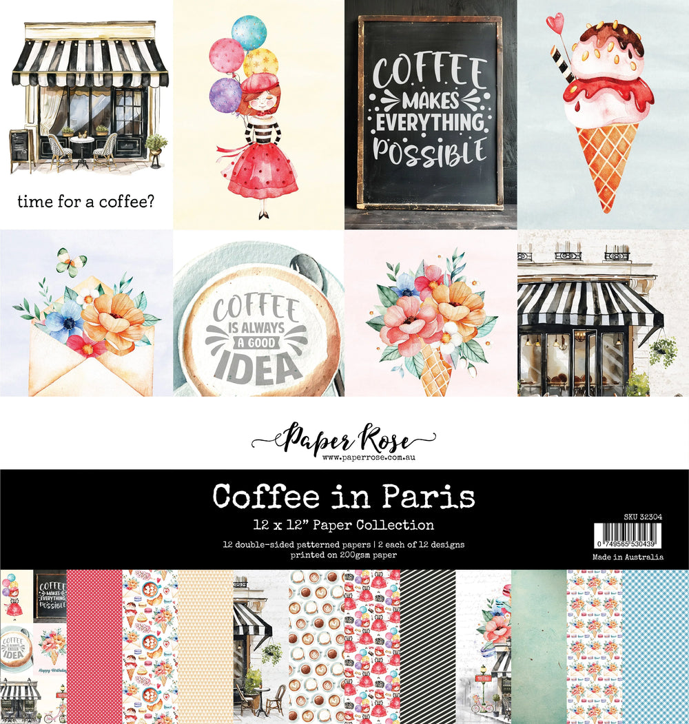 Collection de papier Coffee In Paris 12x12 32304