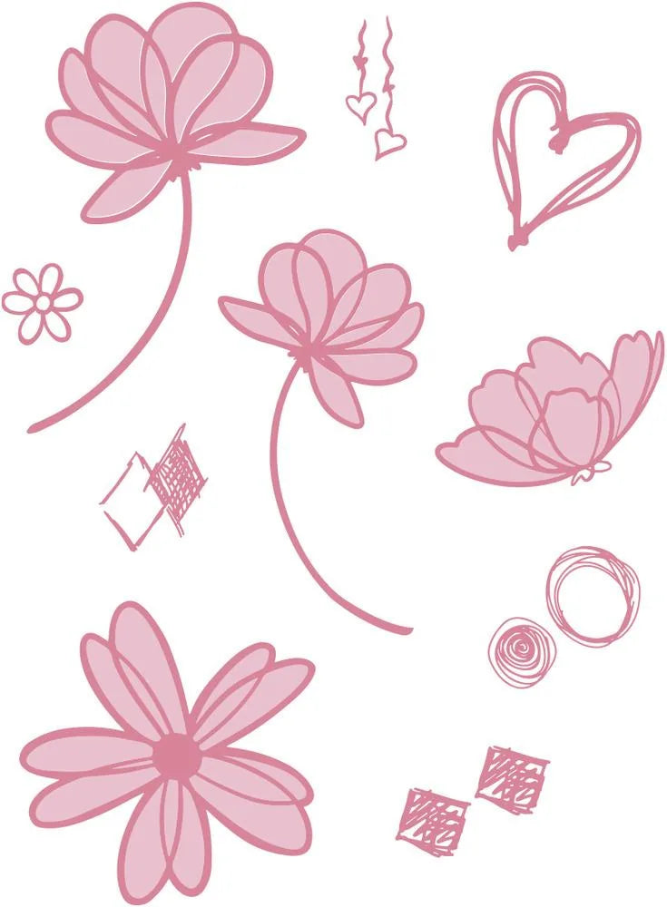 Couture Creations Layered Florals Stamp Set