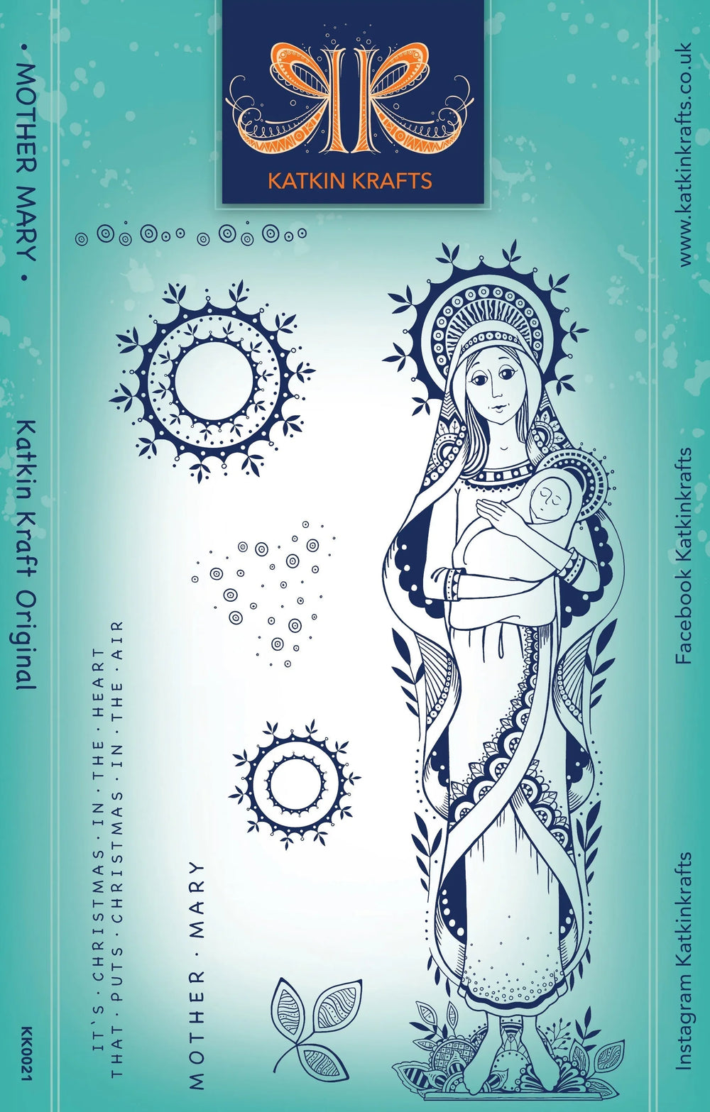 Katkin Krafts Sainte Marie 6 po x 8 po Jeu de tampons transparents
