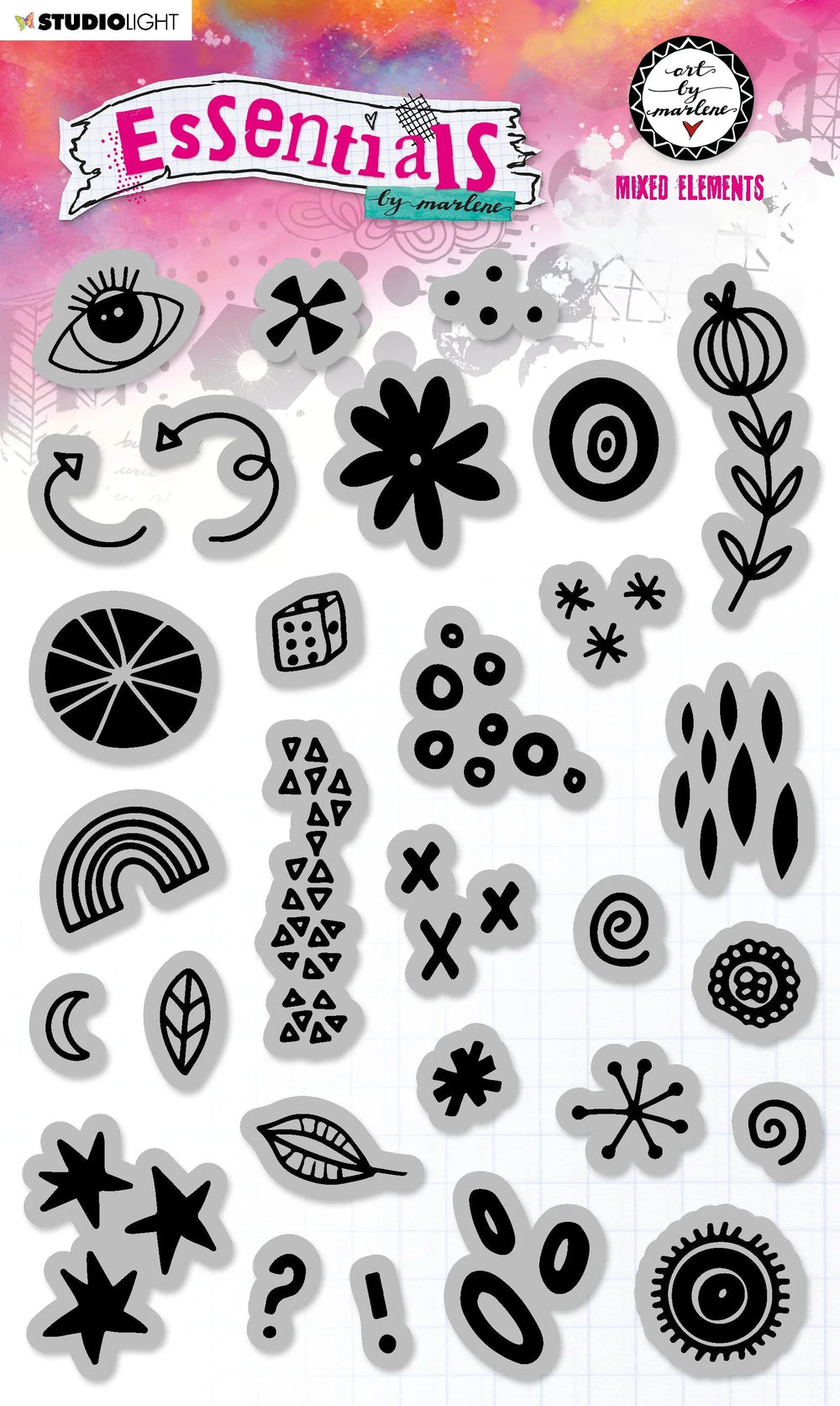 ABM Cling Stamp Sunset Landscape Essentials 148x210x3mm 29 PC nr.176