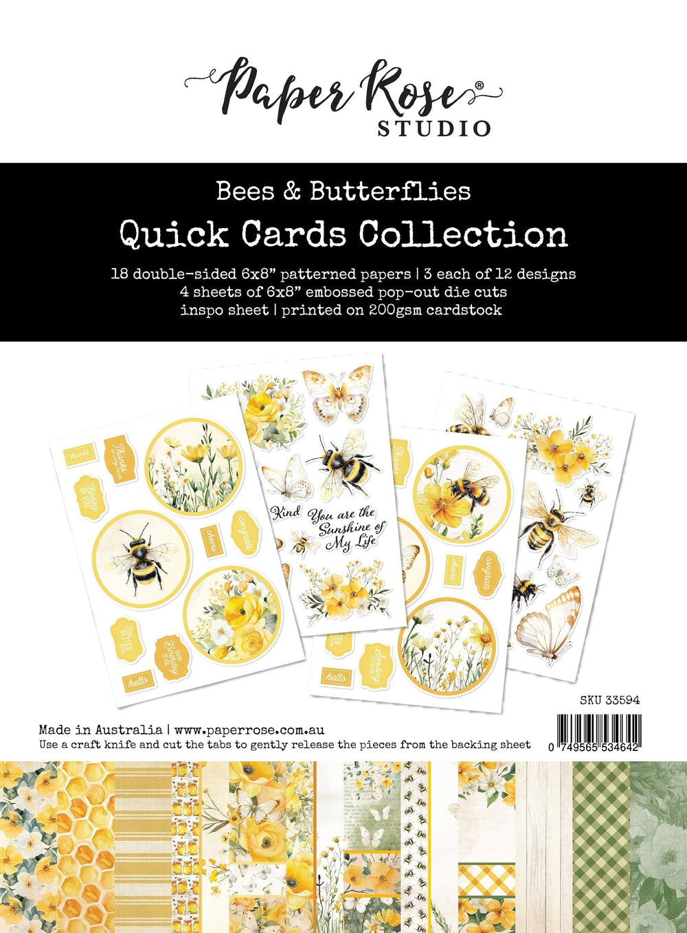 Kit de Cartes Rapides Abeilles et Papillons 33594