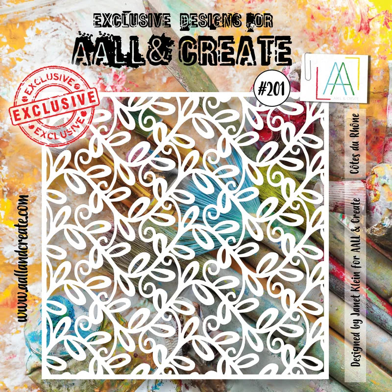AALL and Create #201 - 6"x6" Stencil - Côtes du Rhône
