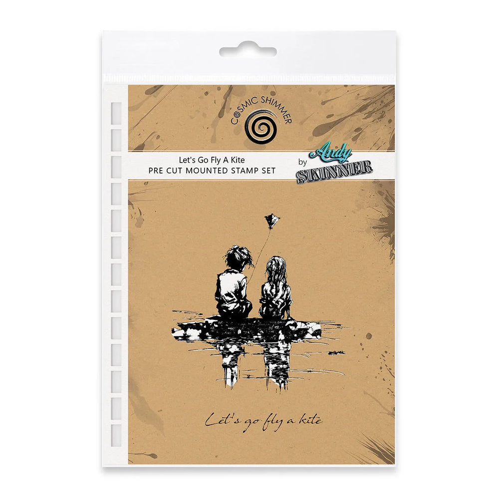 Let's Go Fly A Kite Pre Cut Rubber Stamp Set by Andy Skinner