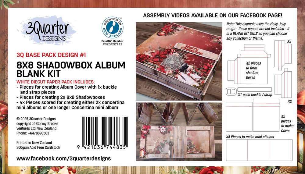 3Quarter Designs 8x8 Double Shadow Box and Album Kit — Ecstasy Crafts