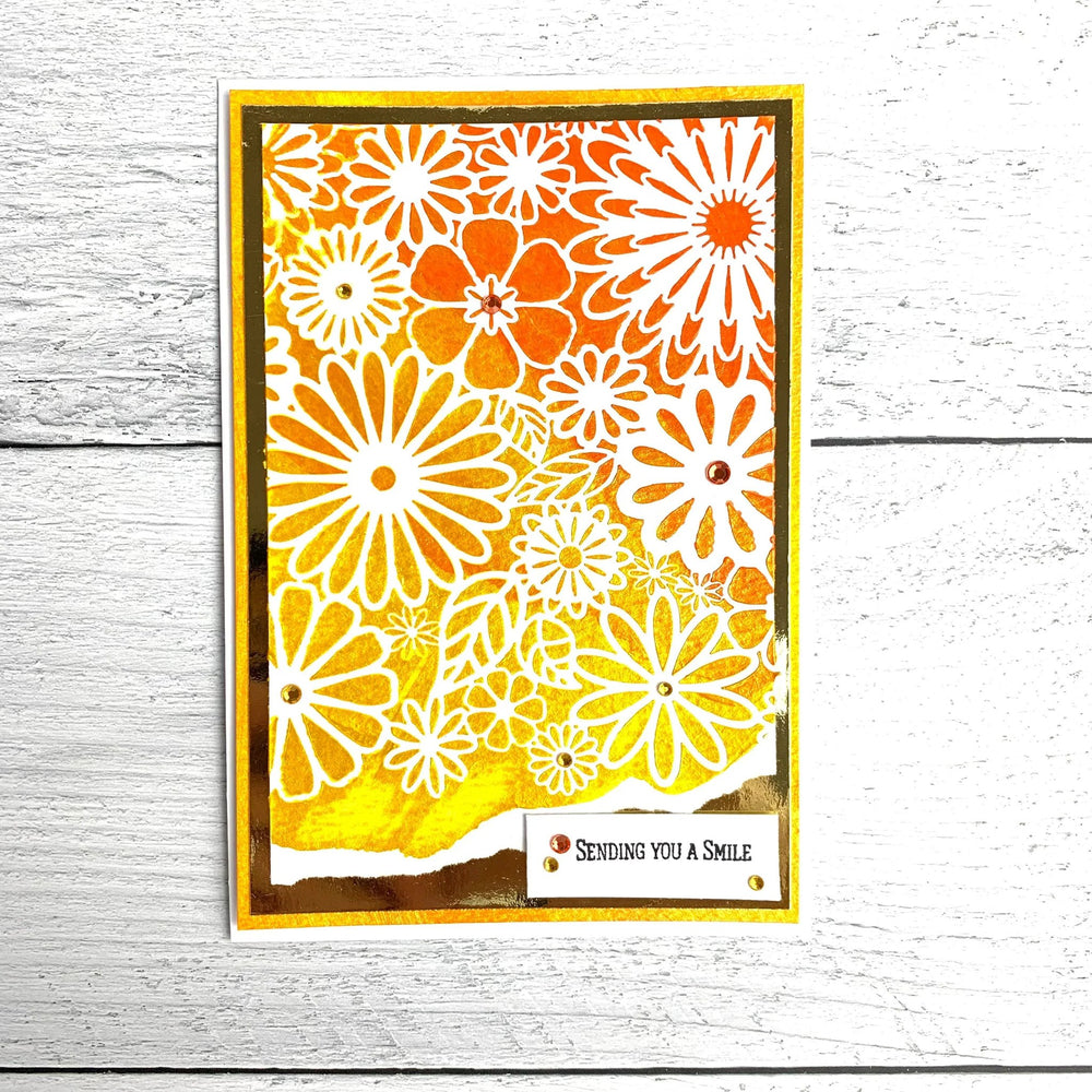 The Crafters Workshop 6x6 Stencil Flower Frenzy — Ecstasy Crafts (photo 2)