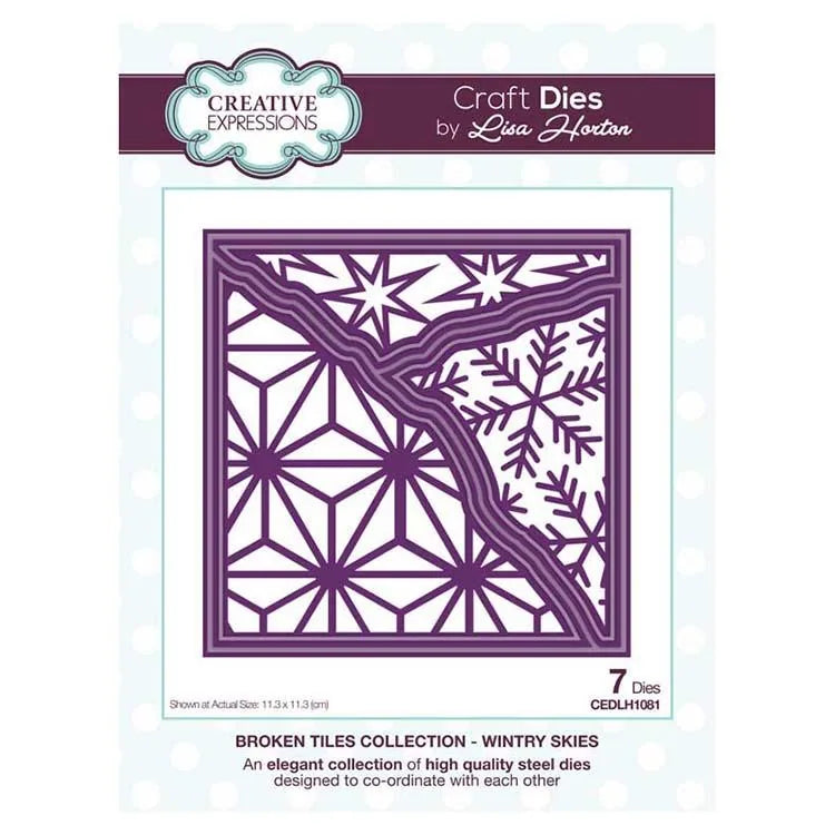 Creative Expressions Collection Tuiles Brisées Ciel Hivernal, Matrice de Bricolage