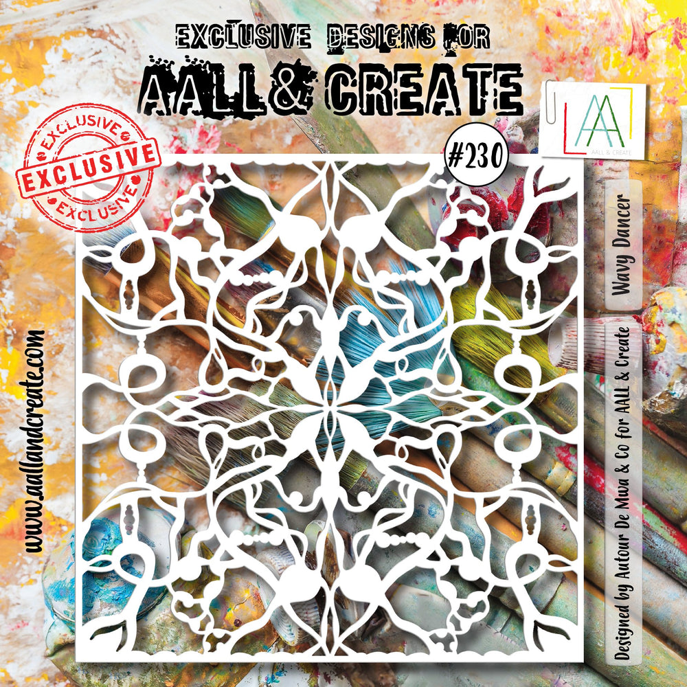 AALL and Create - 6"x6" Stencil - Wavy Dancer — Ecstasy Crafts