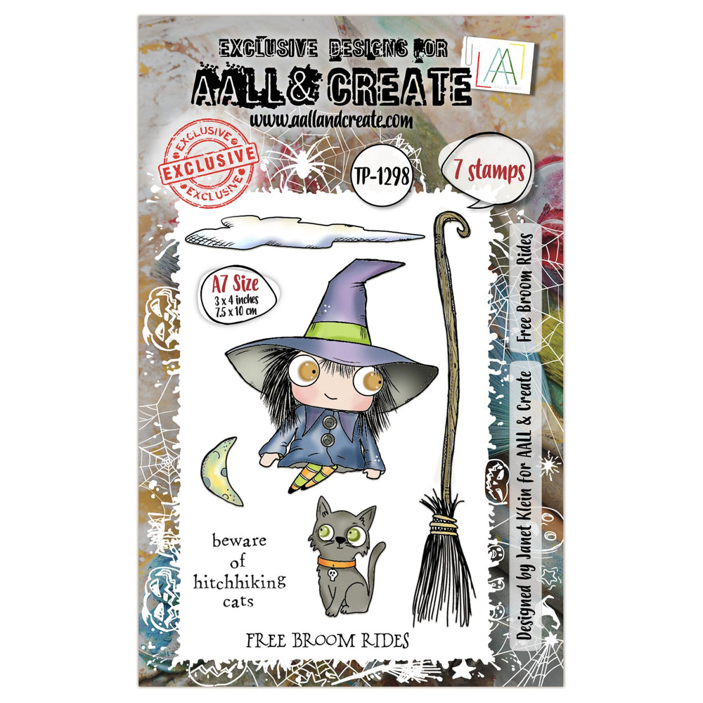 AALL and Create - A7 Stamp Set - Free Broom Rides — Ecstasy Crafts