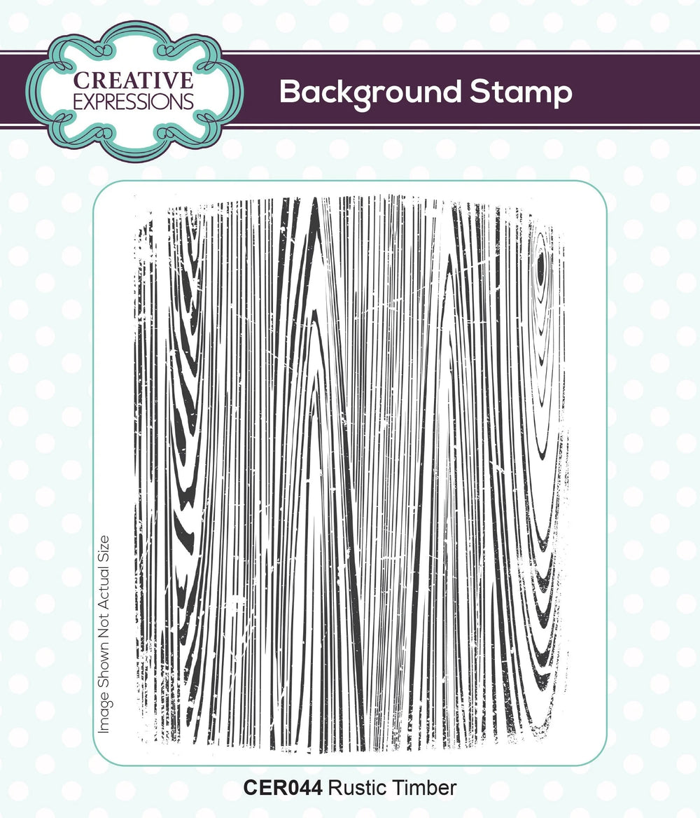 Creative Expressions Tampon en caoutchouc "Rustic Timber" 5 3/4 po x 4 1/2 po