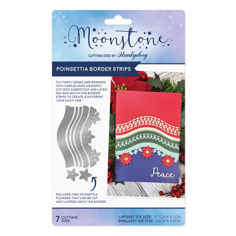 Moonstone Dies - Poinsettia Border Strips